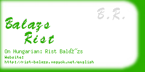 balazs rist business card